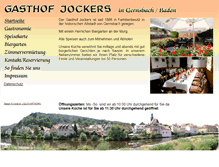 Tablet Screenshot of gasthof-jockers.de